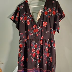 Black dress with buttons in the front